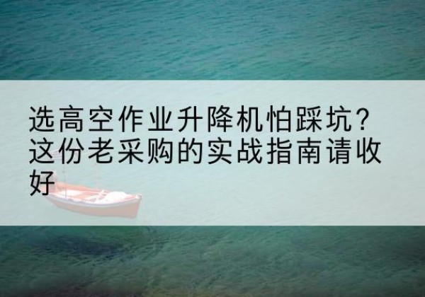 永年高空作业升降机厂家推荐-选高空作业升降机怕踩坑？这份老采购的实战指南请收好